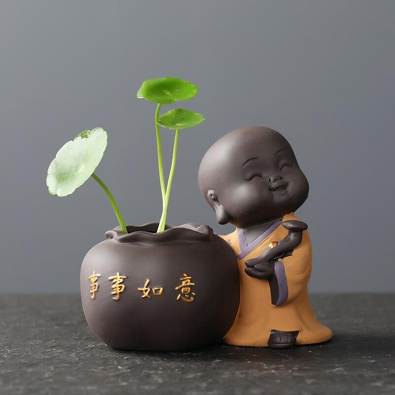 Lisslune | Zen Harmony Ceramic Buddha Monk Tea Companion for Mindful Brewing