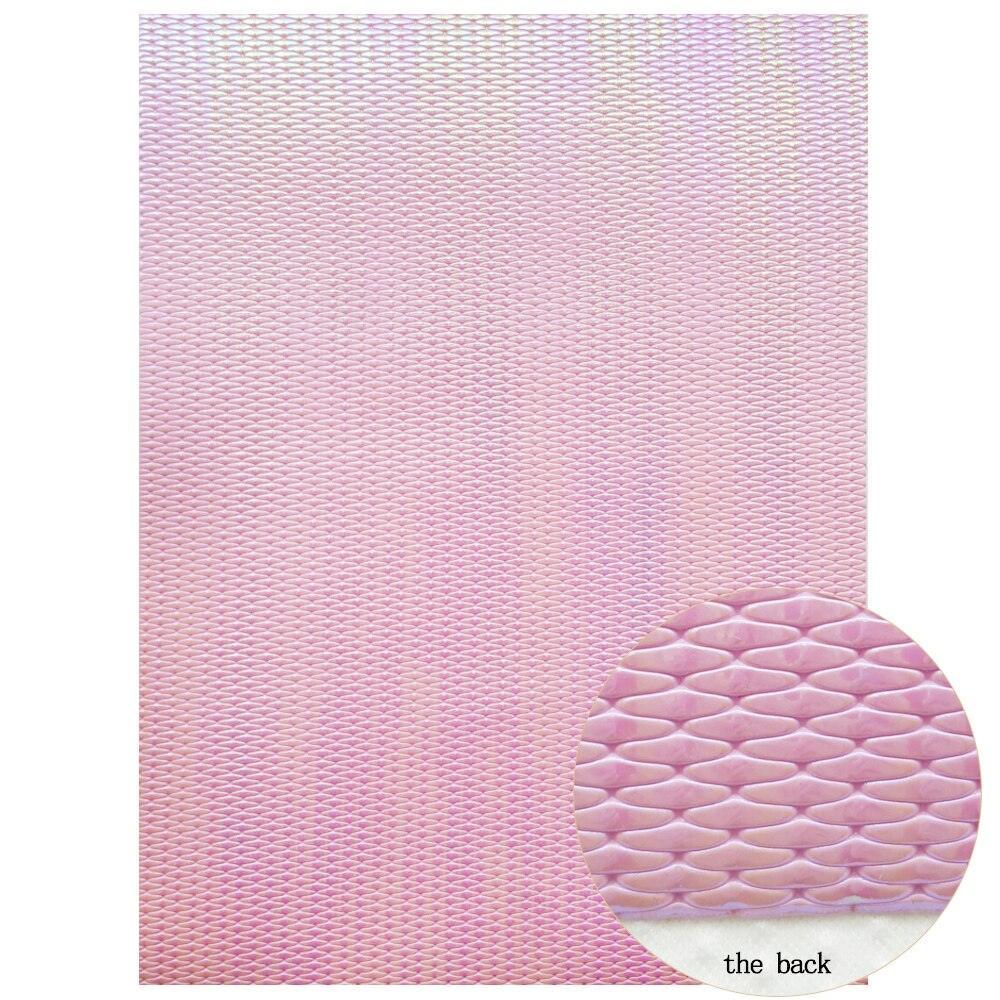 Lisslune | Glittering Pink Snake Print Synthetic Leather Craft Sheets for Creative Projects