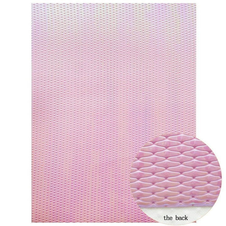 Lisslune | Glittering Pink Snake Print Synthetic Leather Craft Sheets for Creative Projects