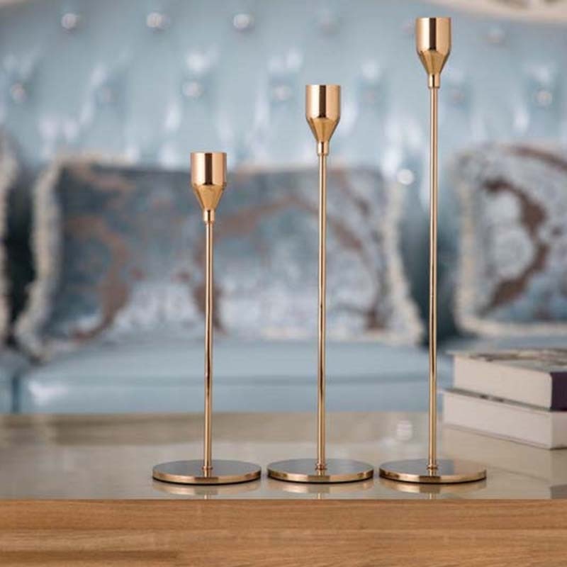 Lisslune | 3-piece set metal candle holder