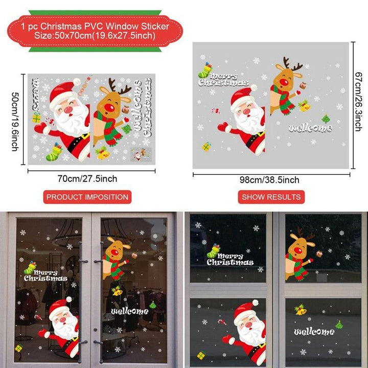 Lisslune | Festive Holiday Party Sticker Set: Christmas & New Year Wall and Window Decoration