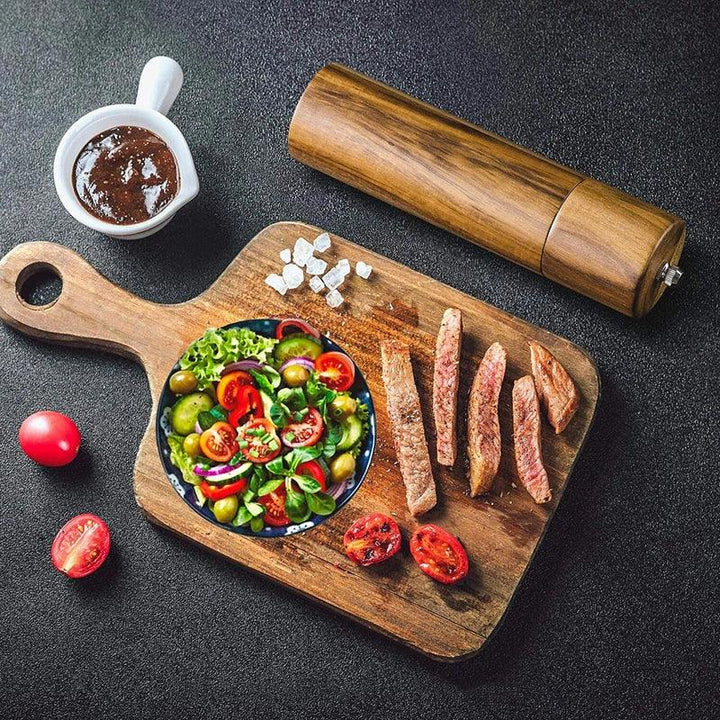 Lisslune | Elegant Acacia Wood Spice Mill Duo - Premium Kitchen Spice Mill