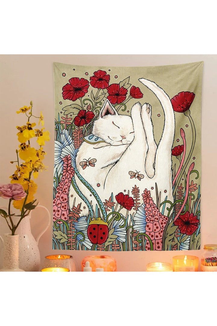 Lisslune | Cat-themed wall tapestry