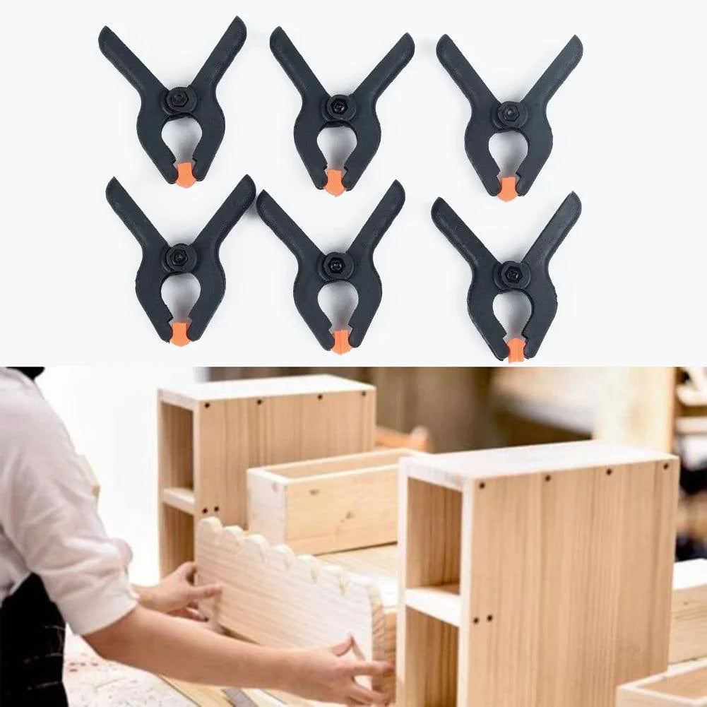 Lisslune | Sustainable 6-piece plastic clamp set with spring for woodworking and DIY tasks