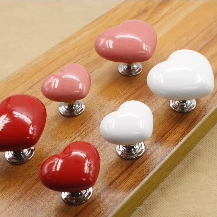 Lisslune | Ceramic Heart Door Cabinet Handle