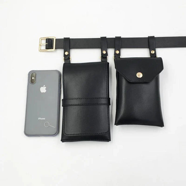 Lisslune | Edgy Women’s PU Leather Belt and Crossbody Bag Set for Trendsetters