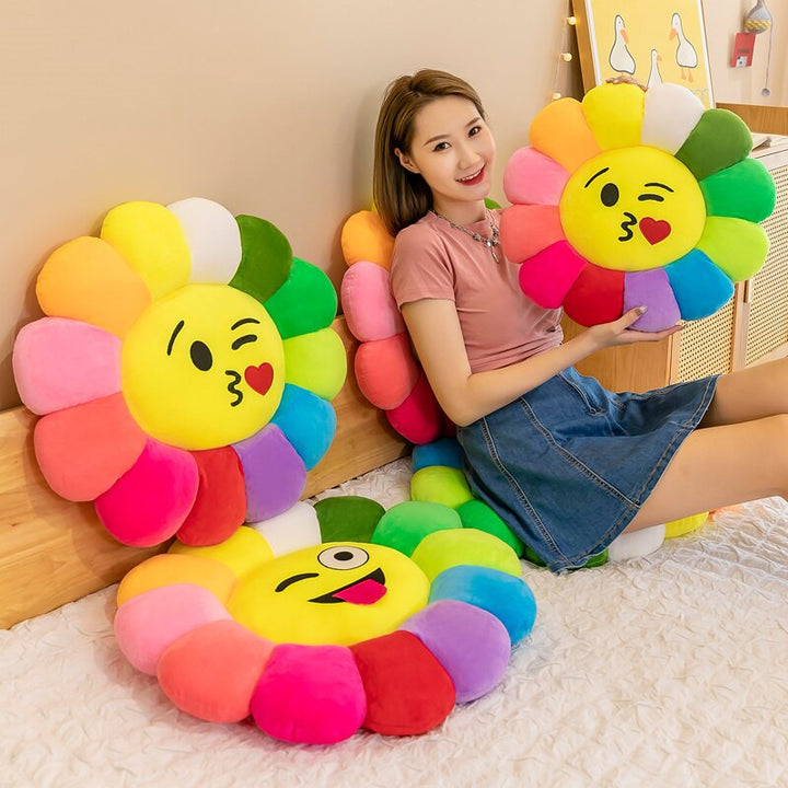 Lisslune | Colorful Sunflower Plush Comfort Seat Cushion