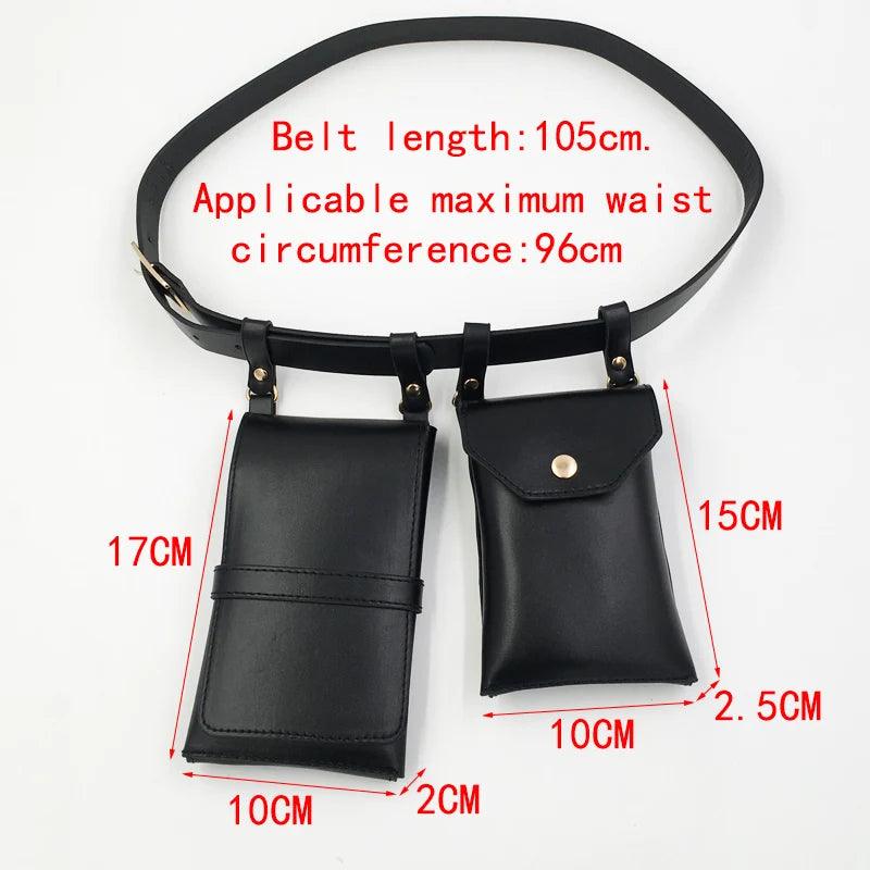 Lisslune | Edgy Women’s PU Leather Belt and Crossbody Bag Set for Trendsetters