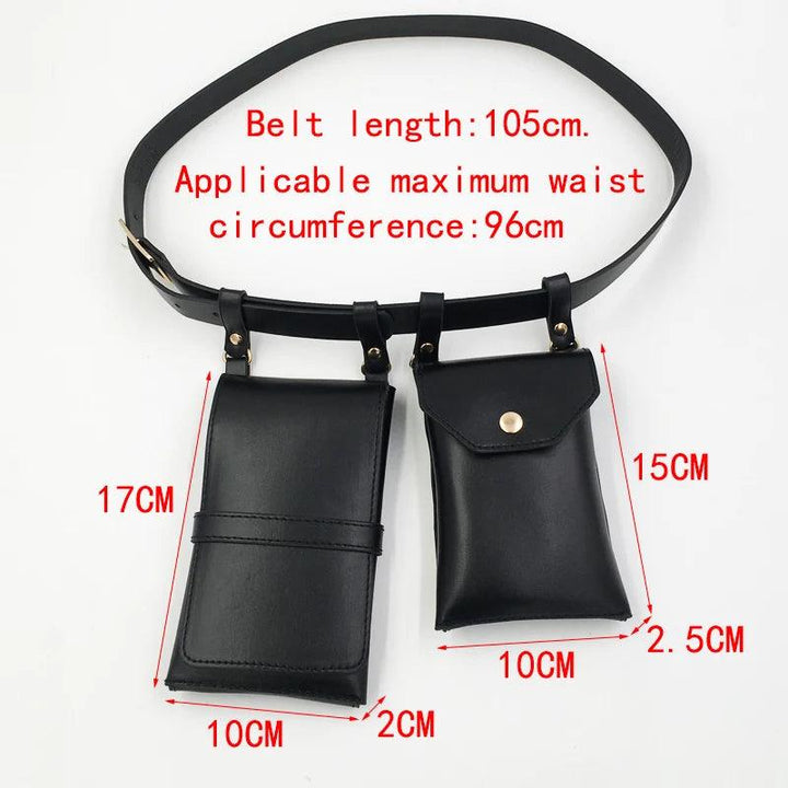 Lisslune | Edgy Women’s PU Leather Belt and Crossbody Bag Set for Trendsetters