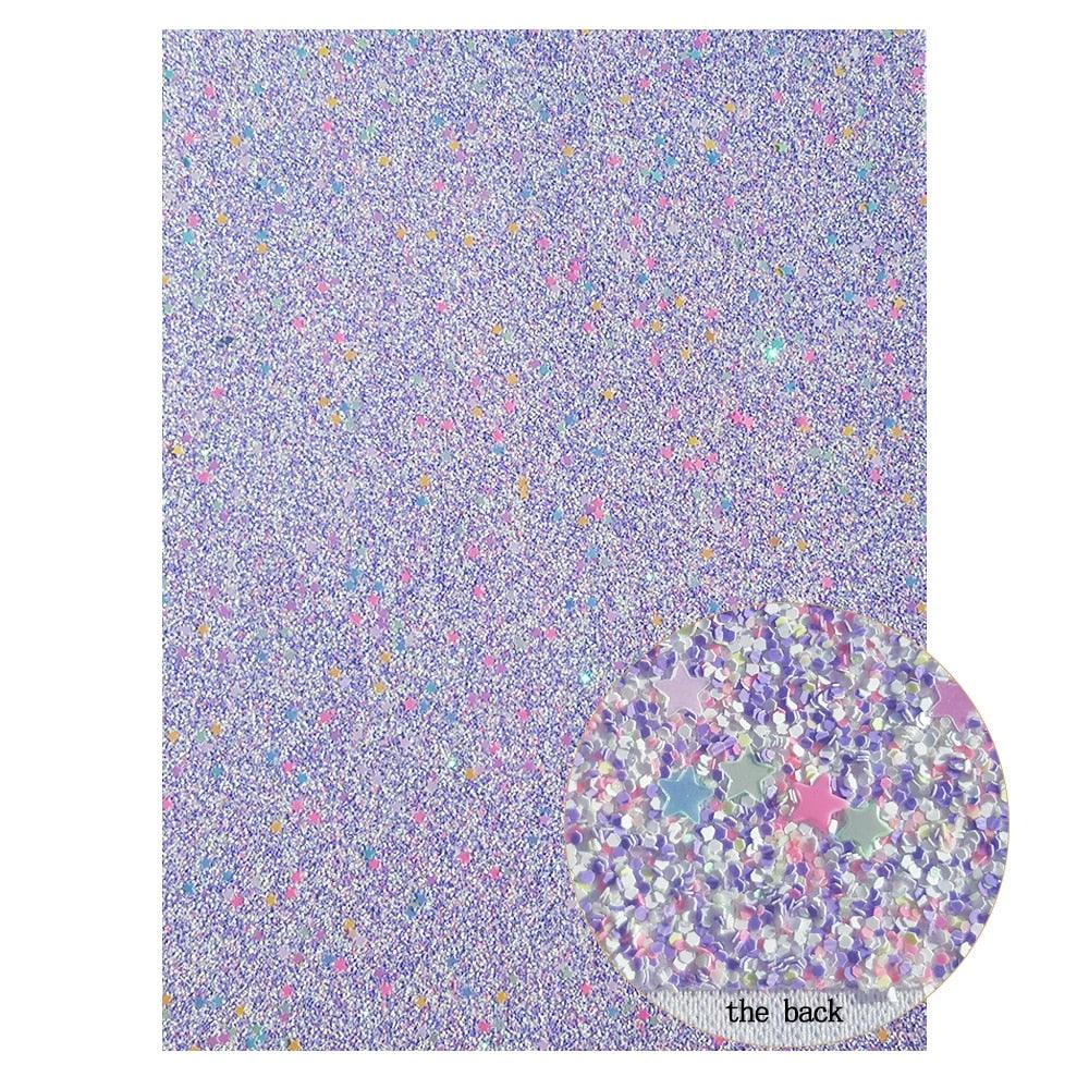 Lisslune | Sparkling Violet Synthetic Leather Fabric - A Must-Have for Sparkling DIY Projects