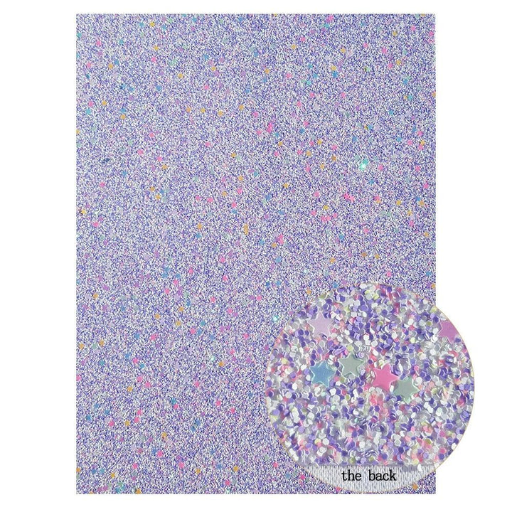 Lisslune | Sparkling Violet Synthetic Leather Fabric - A Must-Have for Sparkling DIY Projects