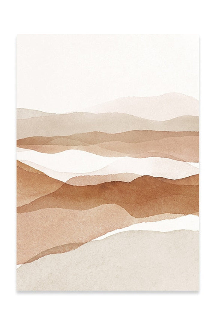 Lisslune | Academia Beige Landscape Canvas