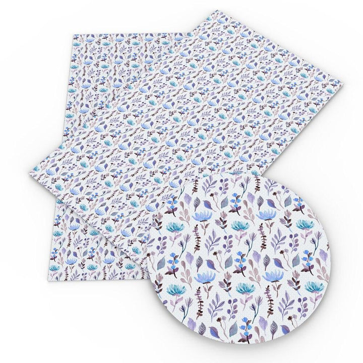 Lisslune | Vibrant Geometric Floral Synthetic Leather Craft Sheet - Enhance Your DIY Projects