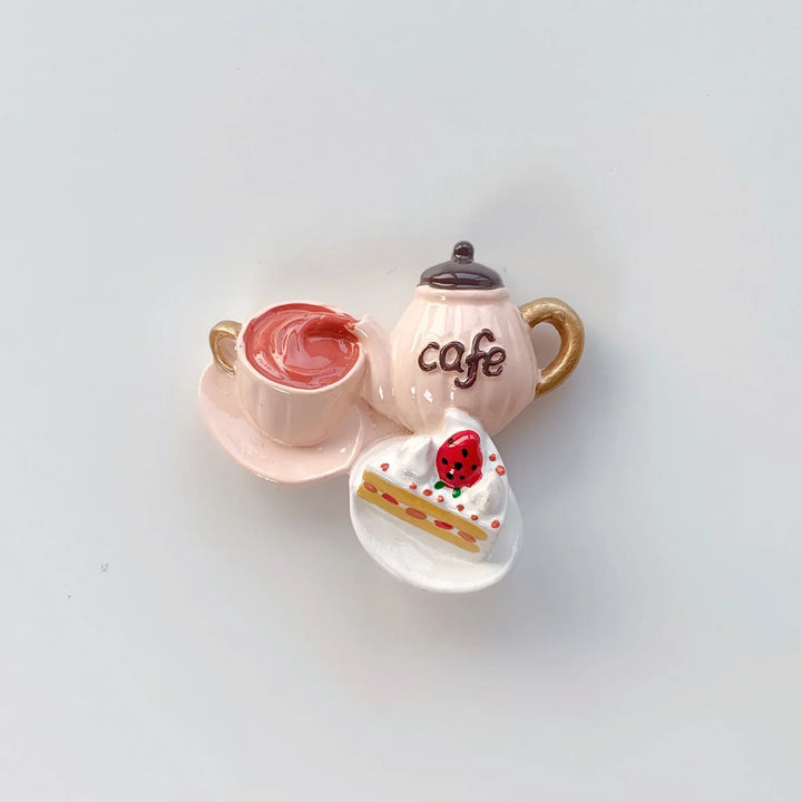 Rynx | Bionic Food Refrigerator Magnet 3D Creative Cartoon Home Decoration Magnetic Cute Refrigerator Magnet Magnetic Sticker Power Message