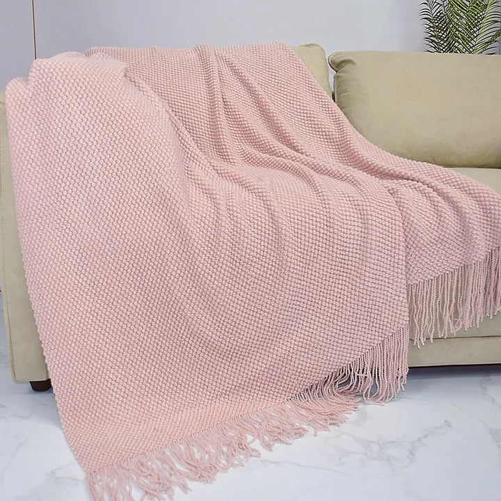 Rynx | Textile City Winter Hotel Decor Sofa Cover Acrylic Knitted Tassels Thickened Soft Warm Throw Blanket for Fireplace