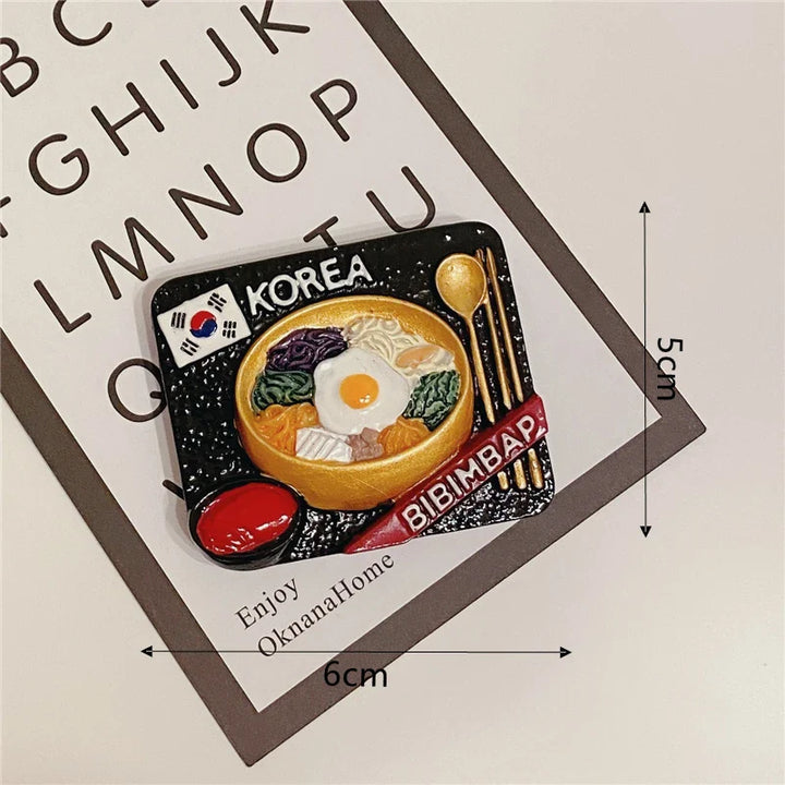 Rynx | Bionic Food Refrigerator Magnet 3D Creative Cartoon Home Decoration Magnetic Cute Refrigerator Magnet Magnetic Sticker Power Message