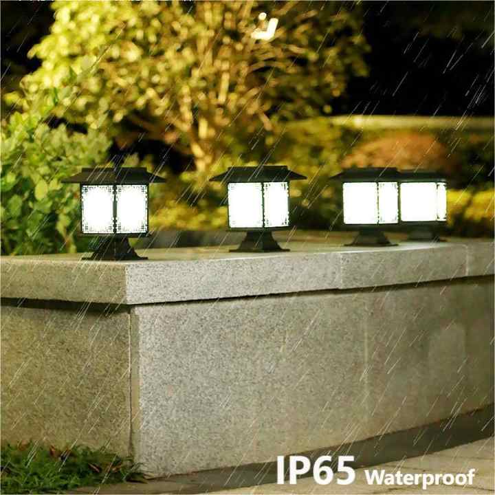 Lisslune | Solar LED Garden Lamp – Large Square Lamp with Warm Light and Dual Use