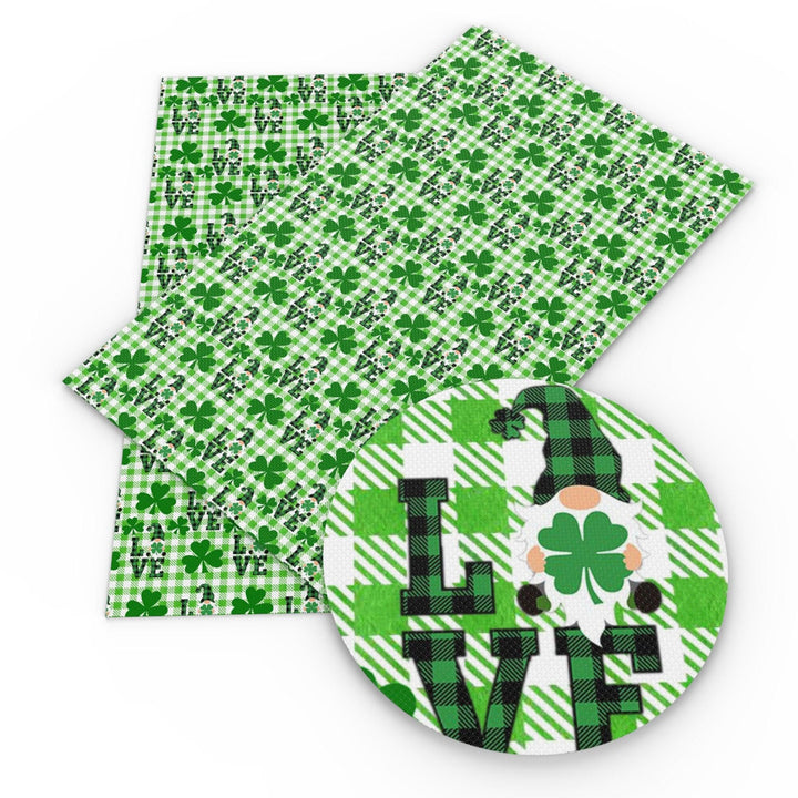 Lisslune | St. Patrick's Day Synthetic Leather Crafting Sheet - Creative Hairband Kit
