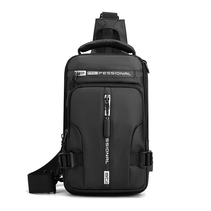 Lisslune | Waterproof Oxford Crossbody Bag, Anti-Theft Sling Bag, USB Charging & Multi-Pocket Design
