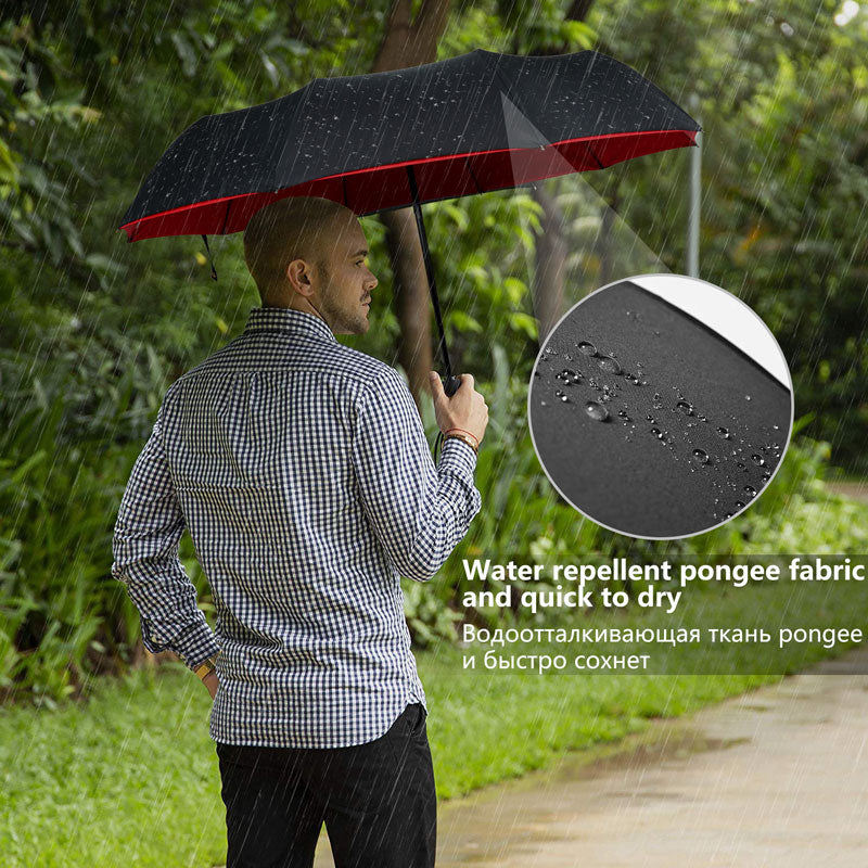Lisslune | StormShield Automatic Umbrella – Windproof Storm Umbrella with Reversed Closing Mechanism
