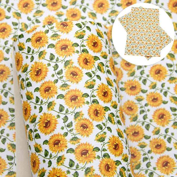 Lisslune | Blooming Elegance: Premium Floral Synthetic Leather for Inspired DIY Creations