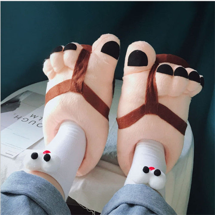 Lisslune | Funny Giant Foot Plush Winter Oversized Slipper