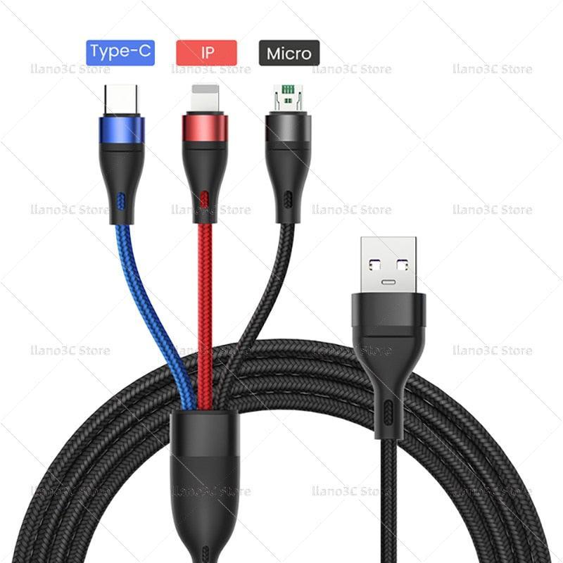 Lisslune | All-in-one Fast Charging Cable for Huawei, iPhone, and Samsung - The Ultimate Solution for Power