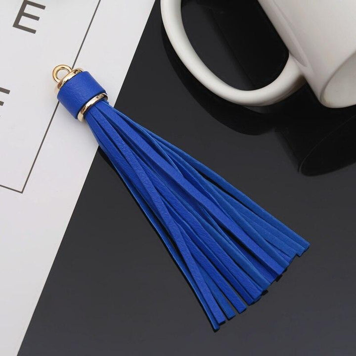 Lisslune | Vibrant 5-piece Synthetic Leather Tassel Fringe Set for Creative Jewelry and Craft Projects