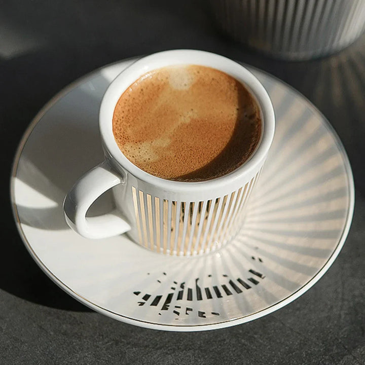 Lisslune | Creative dynamic SLR cup Leopard anamorphic zebra cup Luycho coffee tea cup set with coaster 90ml-225ml