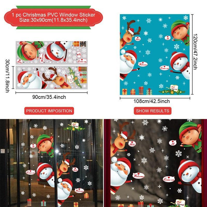 Lisslune | Festive Holiday Party Sticker Set: Christmas & New Year Wall and Window Decoration