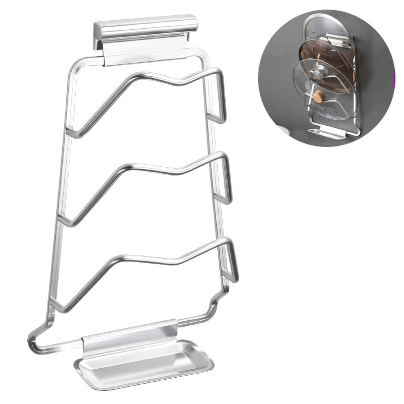 Lisslune | Wall-Mounted Extreme Pot Lid Holder Rack
