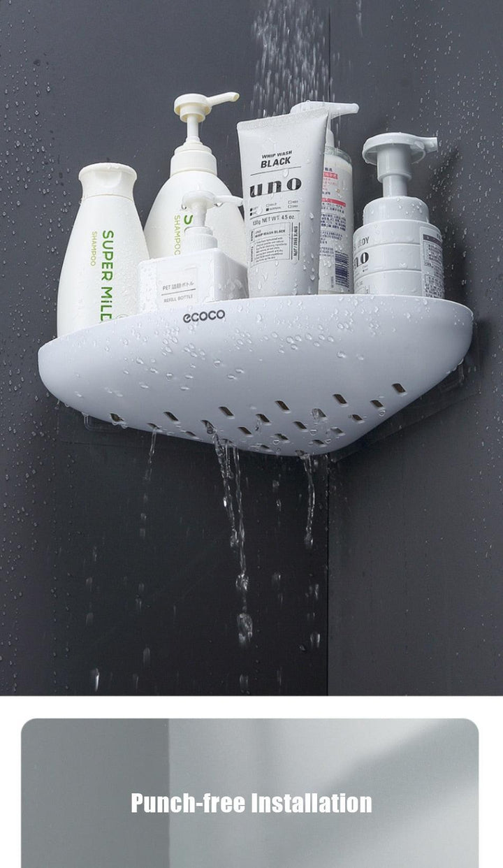 Lisslune | Smart Triangular Bathroom Organizer with Drainage System