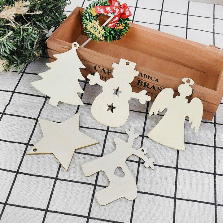 Lisslune | Wooden Christmas Tree Decorations (10 pieces)
