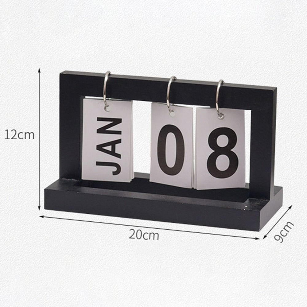 Lisslune | Wooden Flip Desktop Daily Calendar