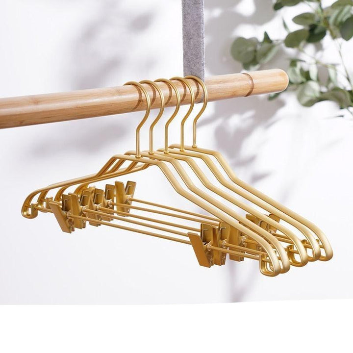 Lisslune | Premium Non-Slip Trouser Hanger Collection - 5 Pack in Sturdy Metal & Aluminum Alloy