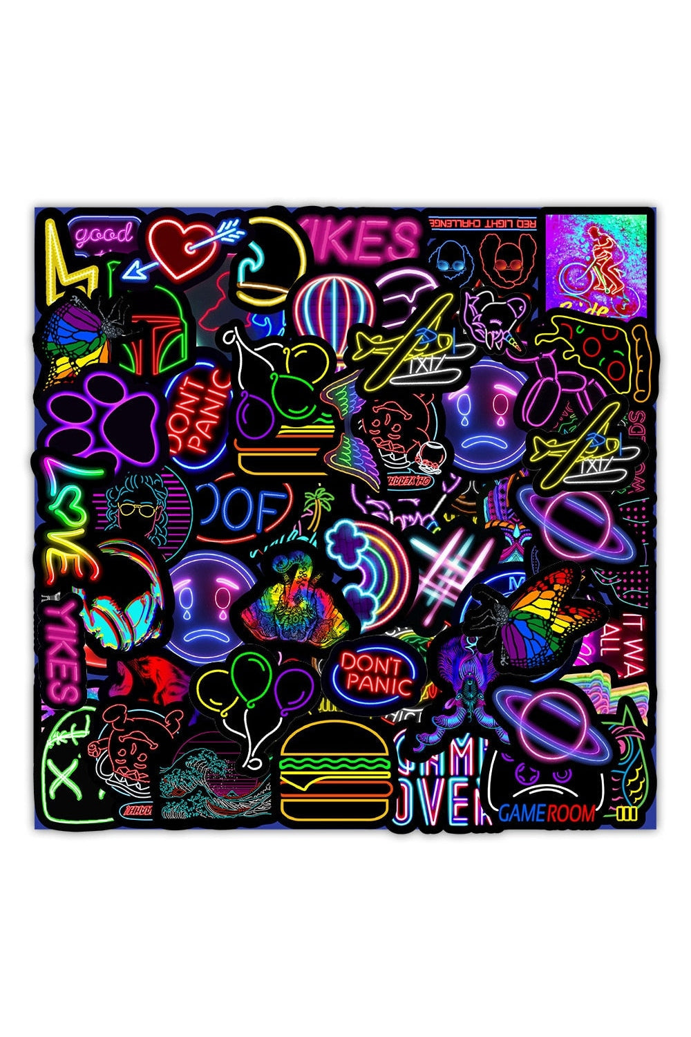 Lisslune | Theme Neon Scrapbooking Stickers