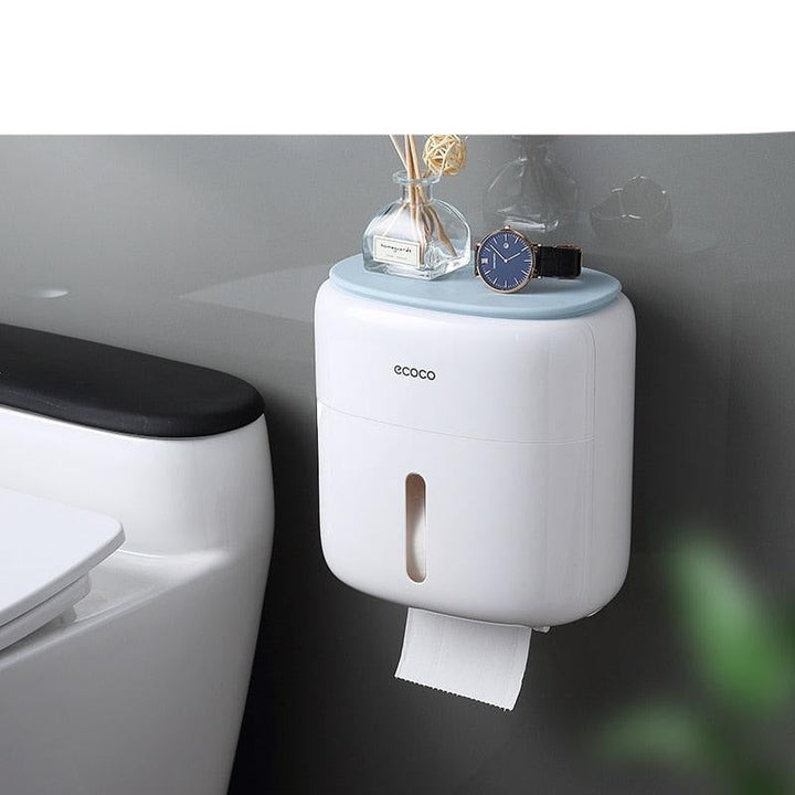 Lisslune | Modern Wall Mounted Bathroom Organizer with Toilet Paper Holder