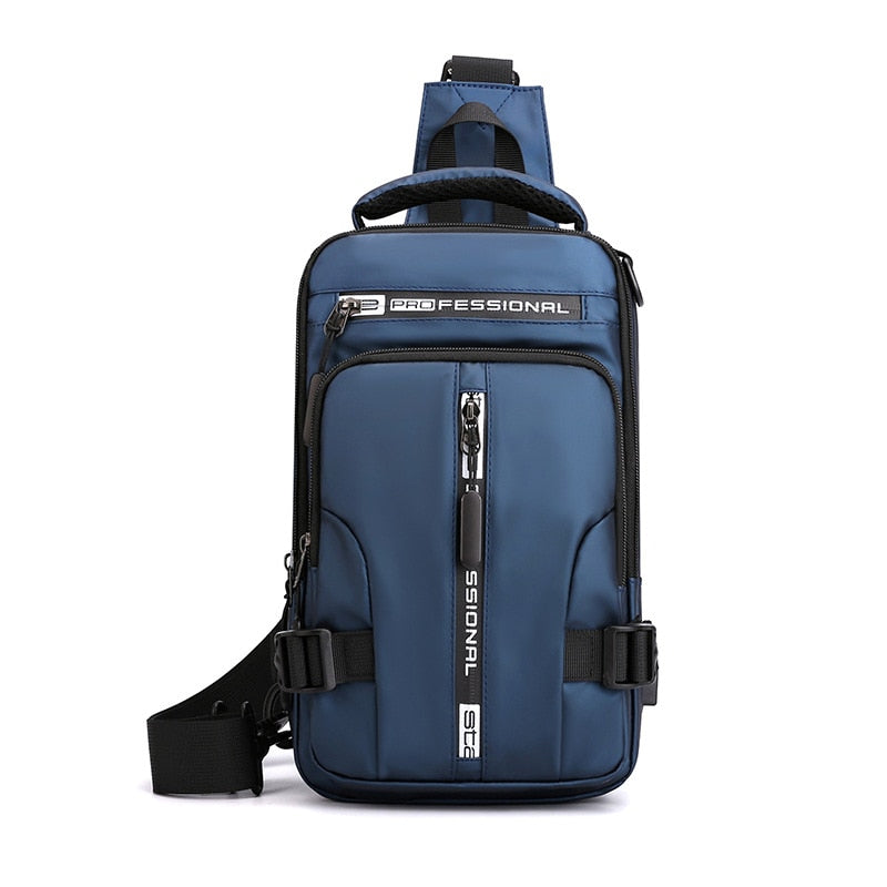 Lisslune | Waterproof Oxford Crossbody Bag, Anti-Theft Sling Bag, USB Charging & Multi-Pocket Design