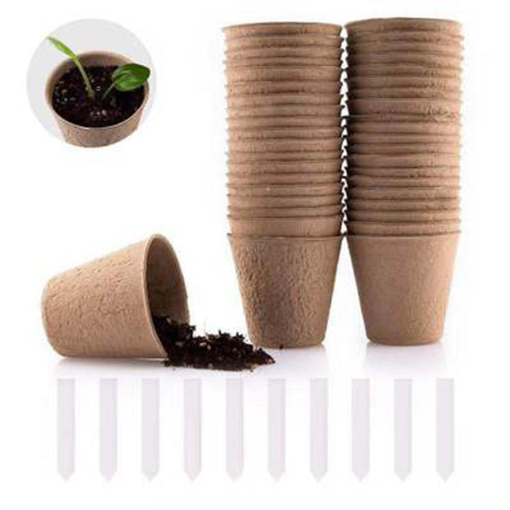 Lisslune | Eco-friendly peat pot seedling kit: Green growth with biodegradable plant pots
