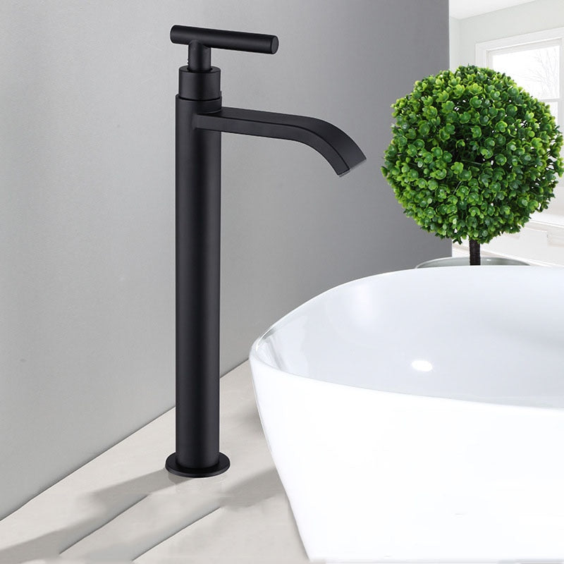 Lisslune | Matte black cold water single faucets for sink installation