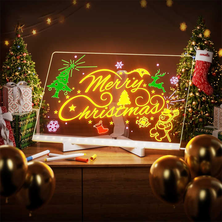 Lisslune | Kiddli LED Drawing Board – Reusable Writing Board with Light Pen