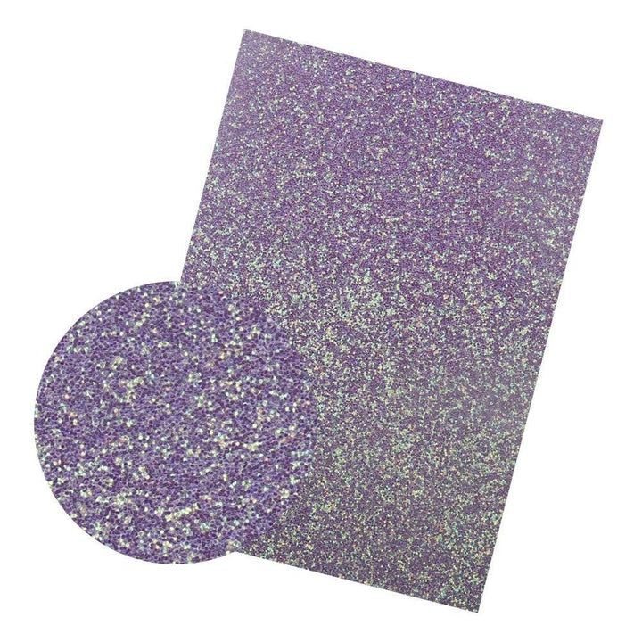 Lisslune | Iridescent Rainbow Glitter Synthetic Leather Leaves for Elegant DIY Masterpieces