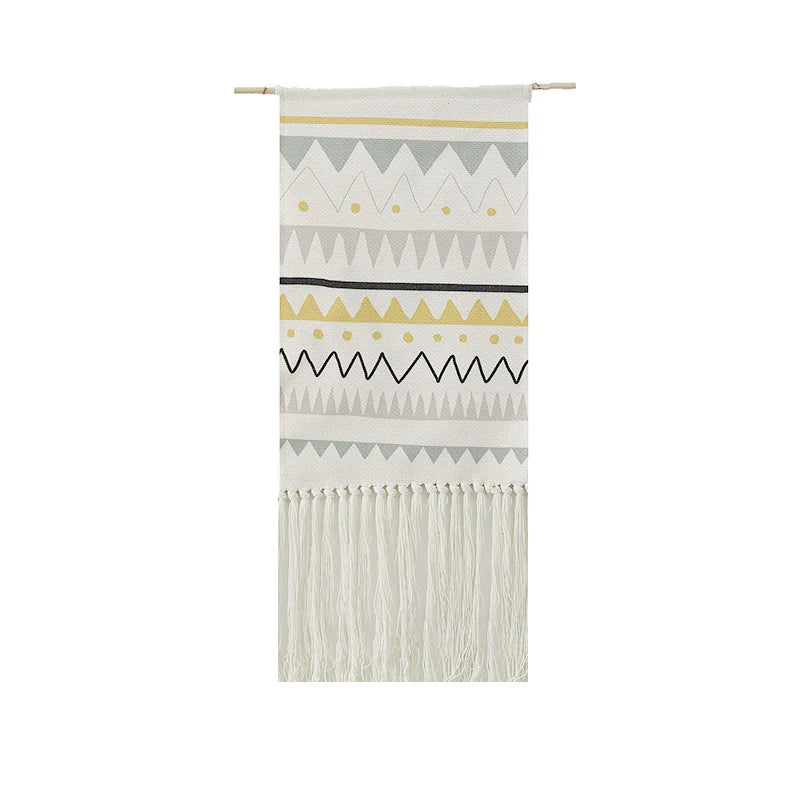 Rynx | Macramé Landscape Wall Tapestry with Handmade Tassels Dormitory Hotel Wall Fabric Blanket Cover Decoration Home Stay Aesthetic Decoration