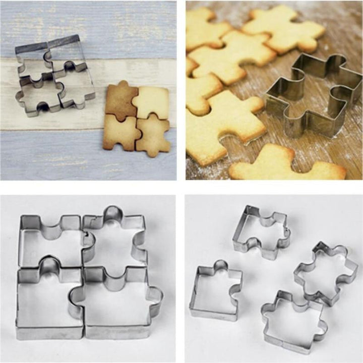 Lisslune | Puzzle Piece Cookie Cutter 4-piece Set