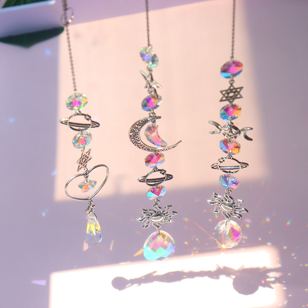Lisslune | Dream Combo Symphony Crystal Wind Chime Moon Sun Catcher