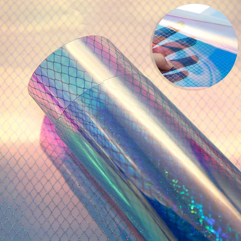 Lisslune | Iridescent PVC Synthetic Leather Jelly Fabric for Innovative DIY Creations