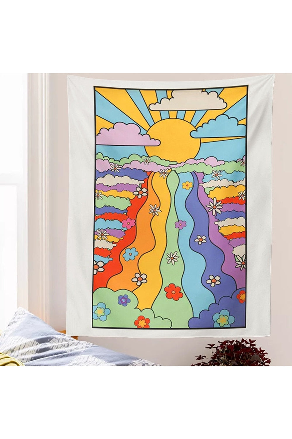 Lisslune | 70s Rainbow Wall Tapestry