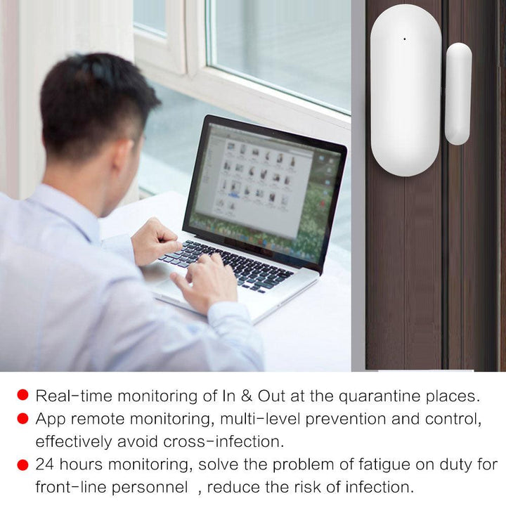Lisslune | WiFi Door Sensor for Smart Homes - Voice Control Compatible with Alexa & Google Assistant