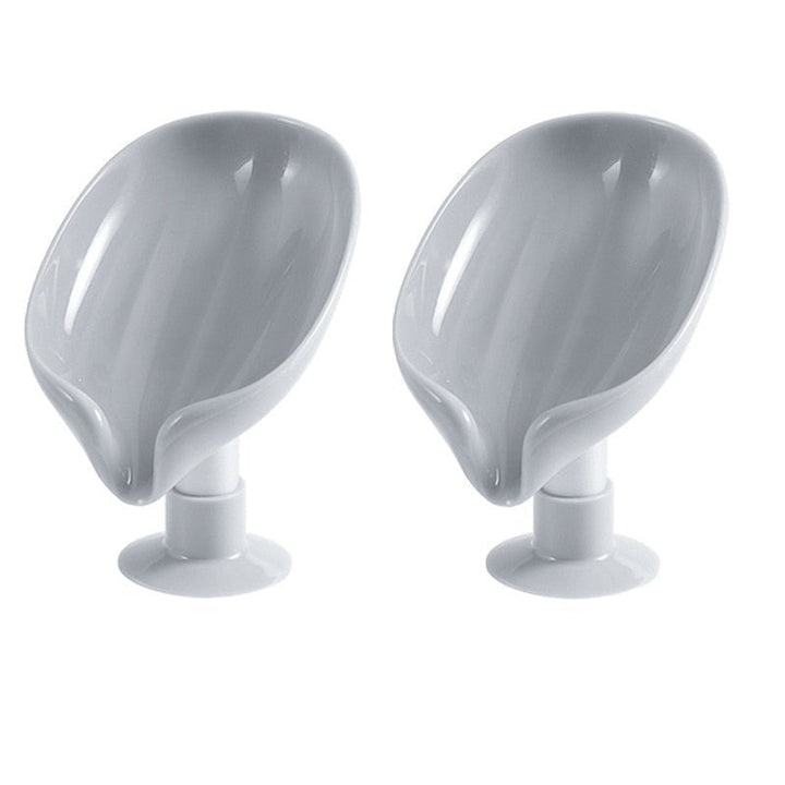 Lisslune | Soap dish with suction cup holder and drainage (Set of 2)