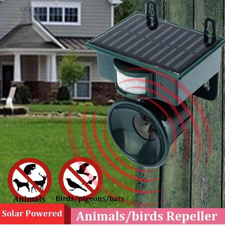 Lisslune | TerraGuard – Weatherproof Solar Bird Repeller with PIR Motion Sensor & Natural Sound Deterrent